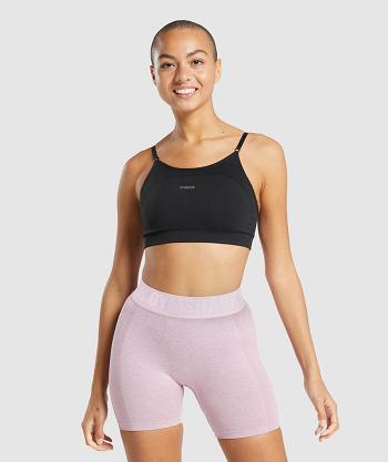 Sujetadores Deportivos Gymshark Flex Tiras Mujer Negras Gris | CO 2230RVD